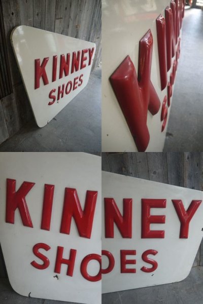 画像1: ビンテージ　KINNEY　SHOES　ホーロー大型看板