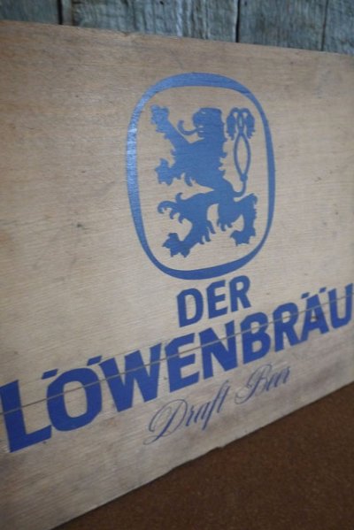 画像1: ビンテージ　LOWENBRAU　ウッドプレート