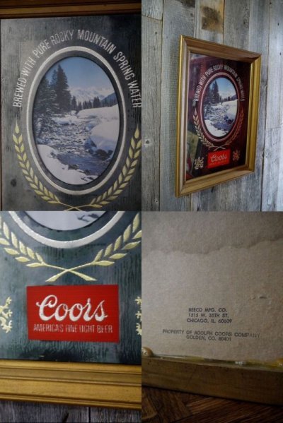 画像2: ビンテージ　Coors　パブミラー　