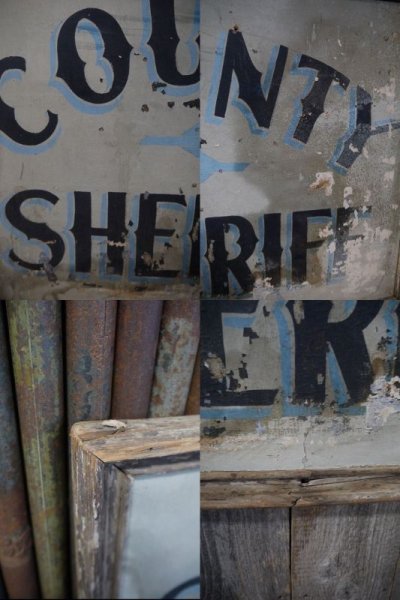 画像2: アンティーク　COUNTY　SHERIFF　ウッドサイン