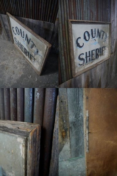 画像3: アンティーク　COUNTY　SHERIFF　ウッドサイン