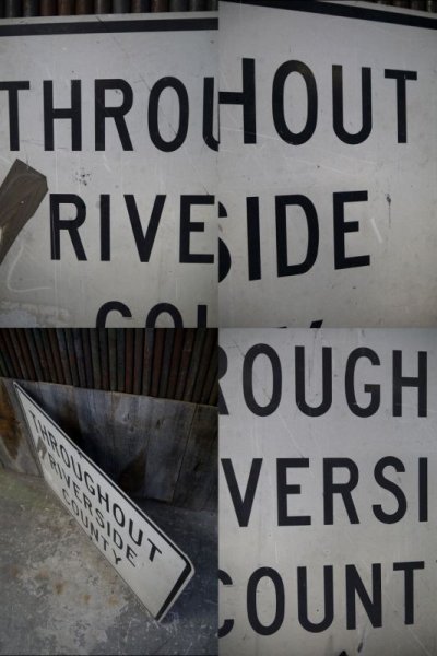 画像1: ビンテージ　THROUGHOUT　RIVERSIDE　COUNTY　大型ロードサイン　
