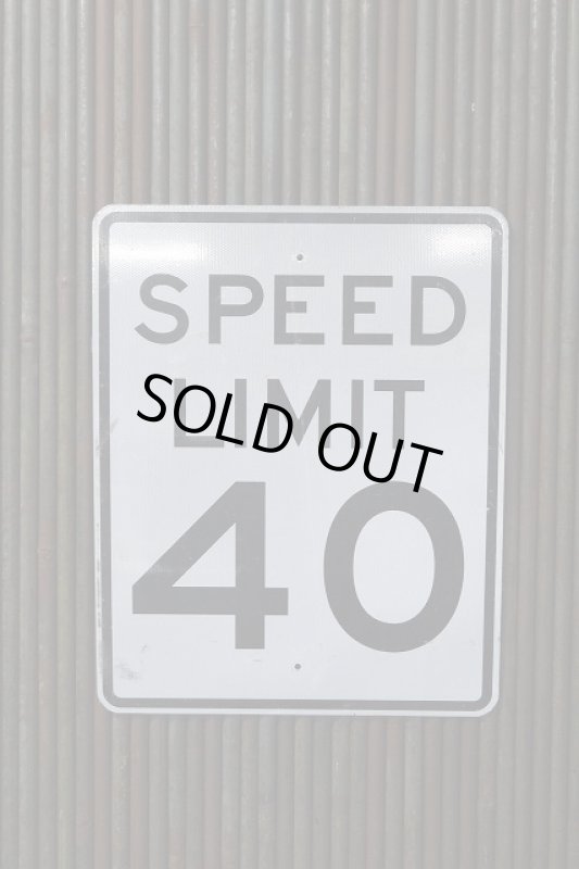 画像1: ビンテージ　SPEED LIMIRT　４０　ロードサイン (1)