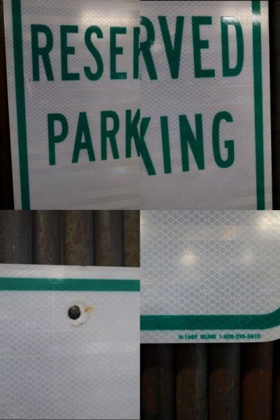 画像2: USA　RESERVED　PARKING　ロードサイン　