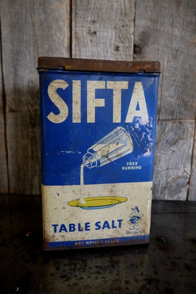 画像1: ビンテージ　SIFTA　TABLE　SOLT缶　B