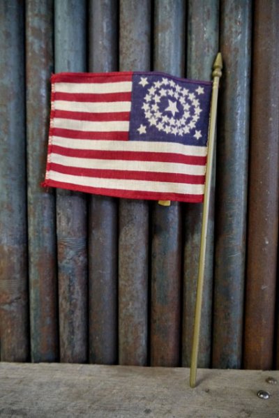 画像1: ビンテージ　USA　ミニ星条旗　E