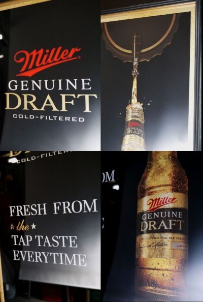 画像1: USA　MILLER GENUINE DRAFT　大型パブミラ―