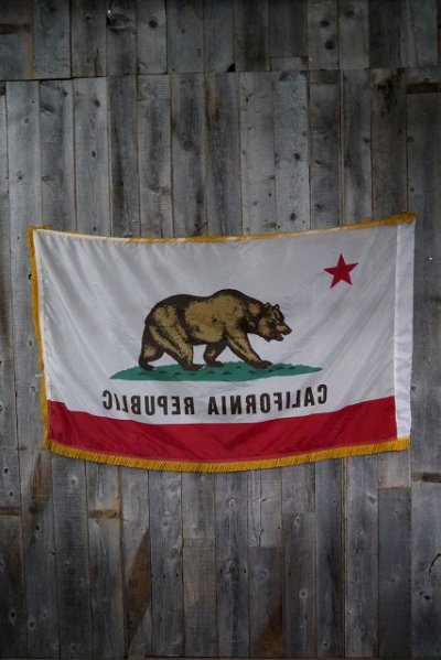 画像1: ビンテージ　CALIFORNA　州旗　