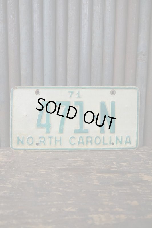 画像1: ビンテージ NORTH CAROLINA ナンバープレート C (1)