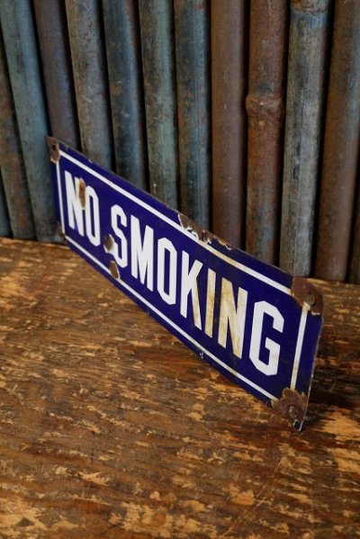 画像1: アンティーク　NO　SMOKING　サイン