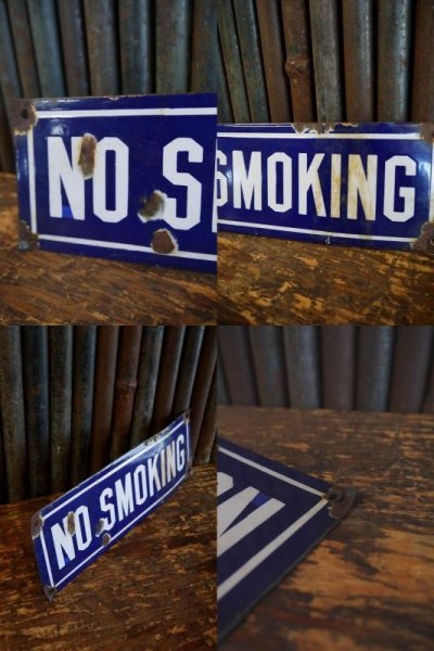 画像2: アンティーク　NO　SMOKING　サイン