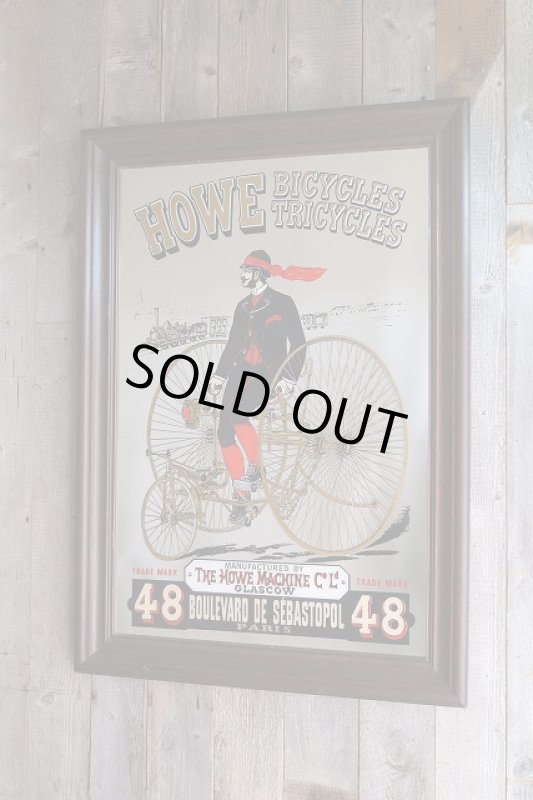 画像1: ビンテージ　HOWE　BICYCLES　TRICYCLES　大型 ミラー (1)