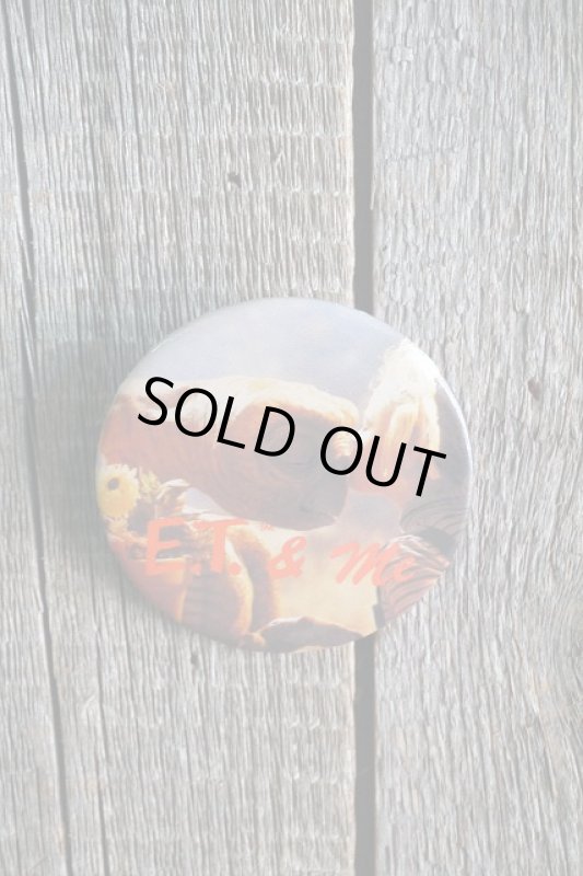 画像1: ビンテージ E.T. 缶バッチ D (1)