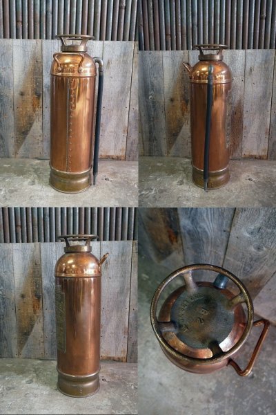 画像1: アンティーク　BADGER'S　メタル消火器