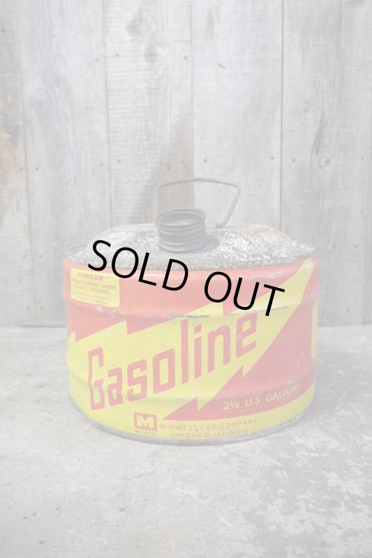 画像1: ビンテージ　USA　GASOLINE　缶　 (1)