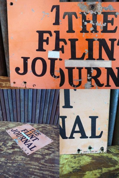 画像2: ビンテージ　THE　FLINT　JOURNAL　看板　C
