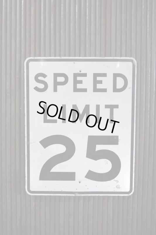 画像1: USA SPEED LIMIT 25 ロードサイン (1)