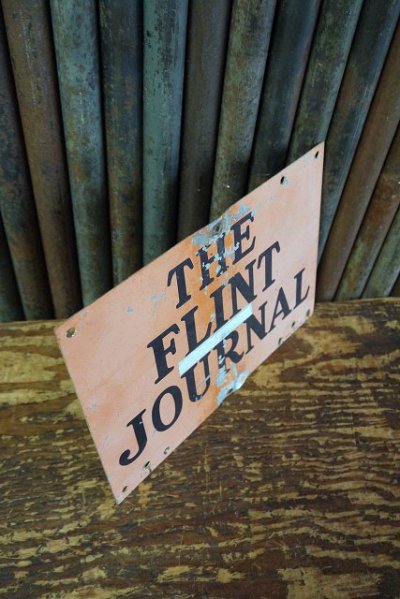 画像1: ビンテージ　THE　FLINT　JOURNAL　看板　C
