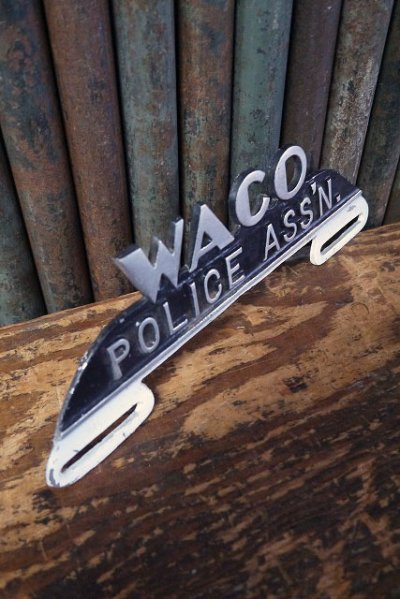 画像1: ビンテージ　WACO　POLICE　ASS'N　エンブレムプレート