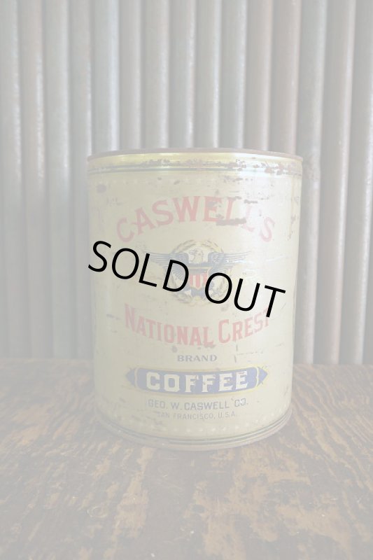 画像1: ビンテージ　 CASWELL'S 　COFFEE缶　B (1)