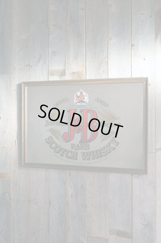 画像1: ビンテージ J&B 大型パブミラー (1)