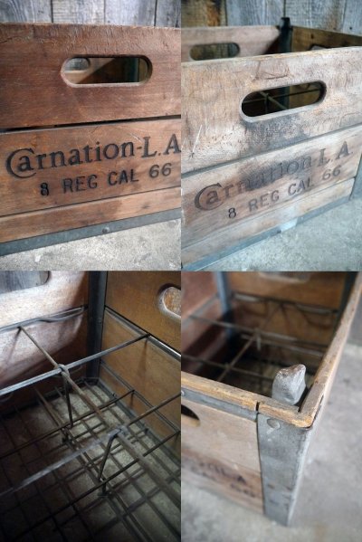 画像2: ビンテージ　Carnation　L.A　ボトルケース