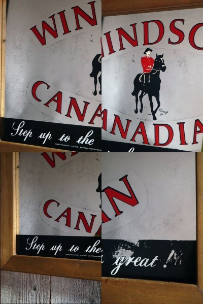 画像1: ビンテージ　WINDSOR CANADIAN　パブミラー　