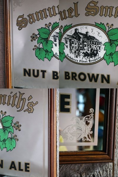 画像1: ビンテージ　Samuel Smith's 　パブミラー