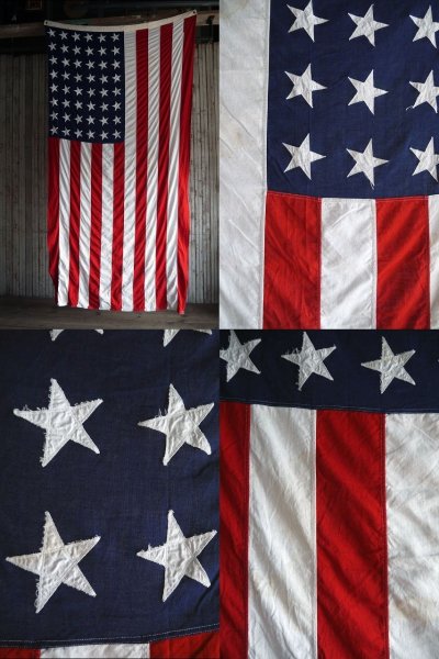 画像1: ビンテージ　USA　４８ＳＴＡＲ　大型星条旗　