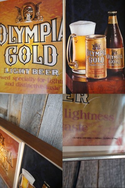 画像2: ビンテージ　OLYMPIA　GOLD　LIGHT　BEER　ライトサイン