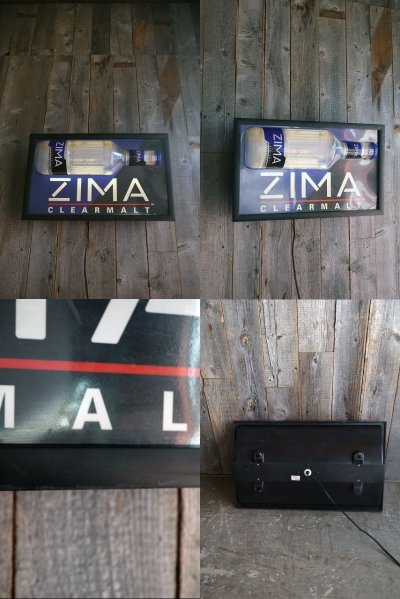画像2: ビンテージ　ZIMA　ライトサイン