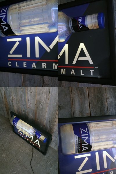 画像1: ビンテージ　ZIMA　ライトサイン