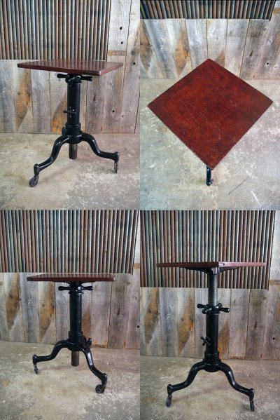 画像1: アンティーク　ADJUSTABLE 　テーブル　