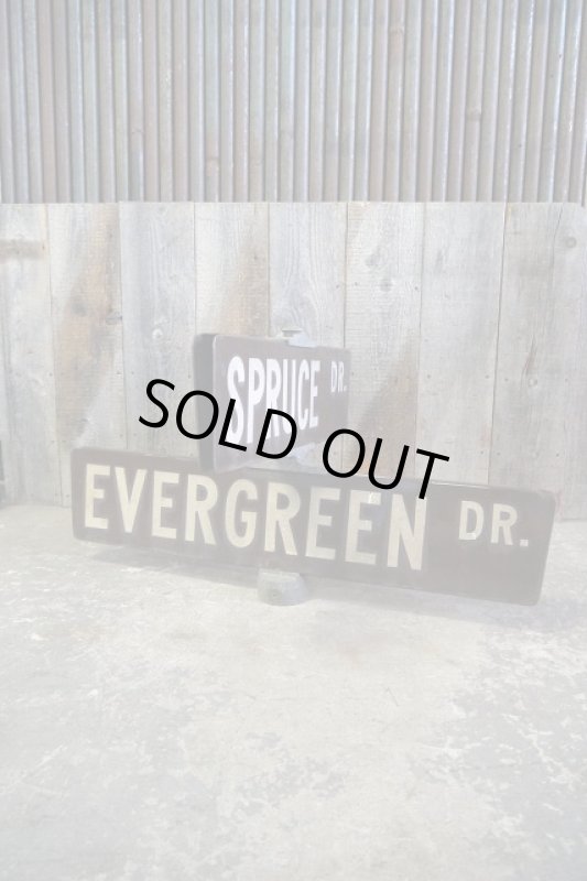 画像1: ビンテージ　CROSS STREET　ホーローサイン (1)