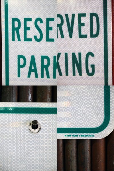 画像2: USA　RESERVED　PARKING　ロードサイン　B
