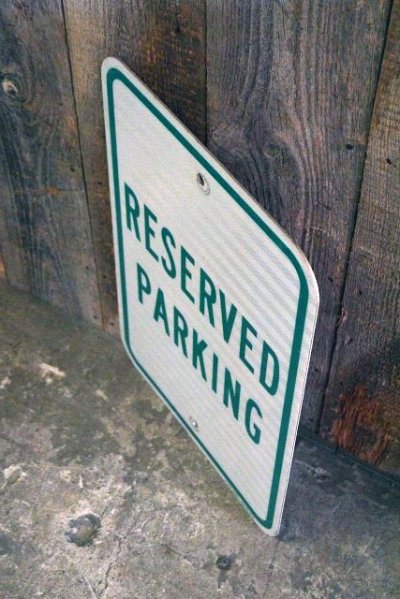 画像1: USA　RESERVED　PARKING　ロードサイン　D