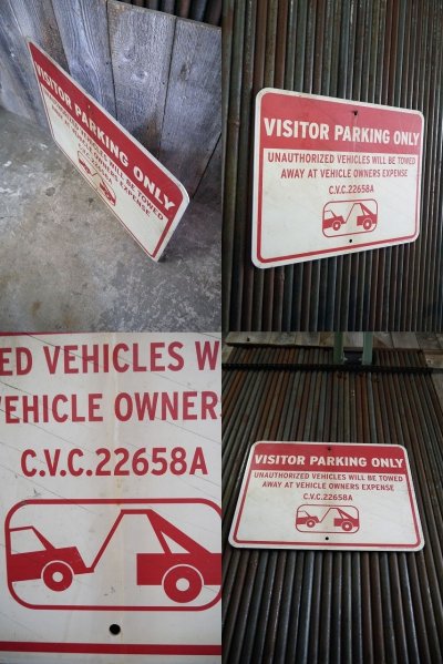 画像2: USA　VISITOR　PARKING　ONLY　サイン　B