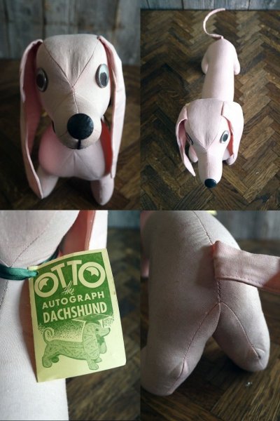画像1: ビンテージ　OTTO　AUTO GRAPH　 DACHSHUND　ぬいぐるみ　A