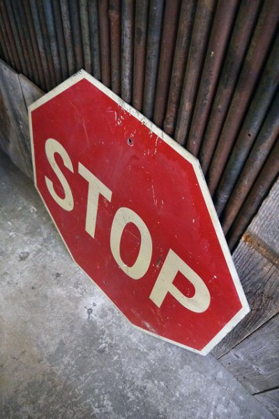 画像2: ビンテージ　STOP　大型ロードサイン　C