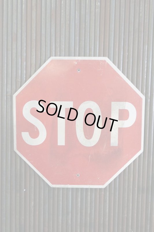 画像1: ビンテージ　STOP　大型ロードサイン　D (1)