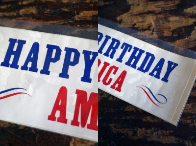 画像2: ビンテージ　HAPPY　BIRTHDAY　AMERICA　ステッカー　A