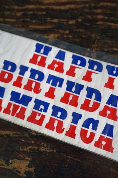 画像2: ビンテージ　HAPPY　BIRTHDAY　AMERICA　ステッカー　B