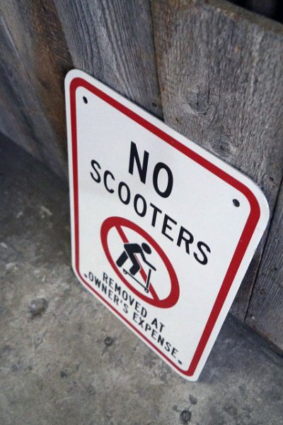 画像1: USA　NO　SCOOTERS　サイン　B
