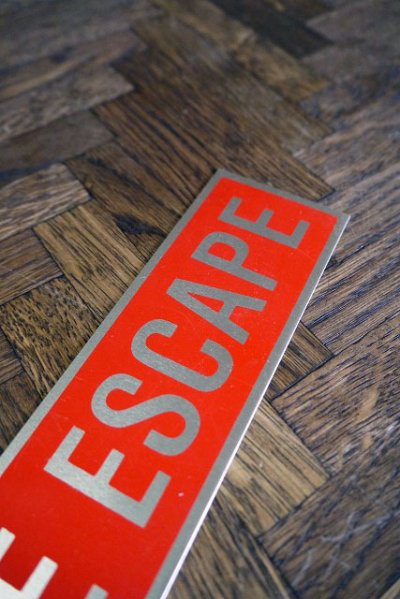 画像2: ビンテージ　FIRE　ESCAPE　メタルステッカー
