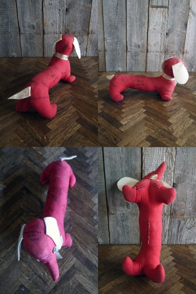 画像1: ビンテージ　AUTO GRAPH　 DACHSHUND　ぬいぐるみ