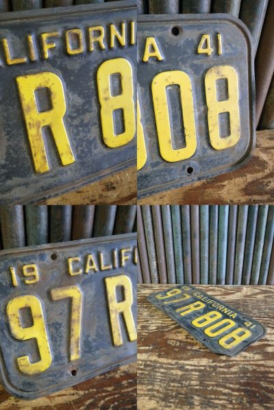画像2: ビンテージ　CALIFORNIA　1941　ナンバープレート