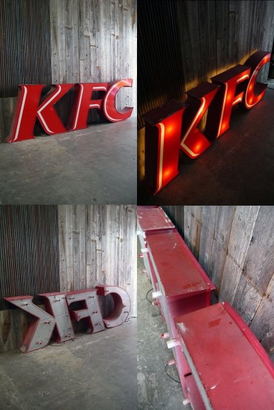 画像1: USA　KFC　大型ライトサイン看板　