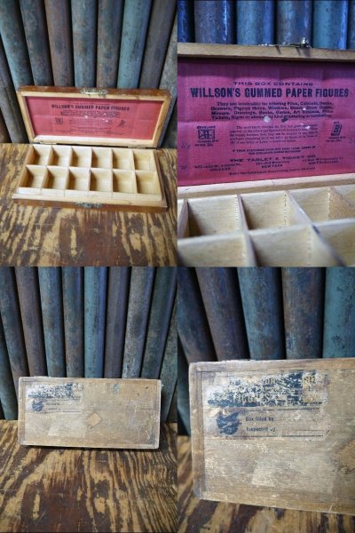 画像3: アンティーク　WILLSON'S　GUMMED　PEPER　FIGURES　HAND　BOX　