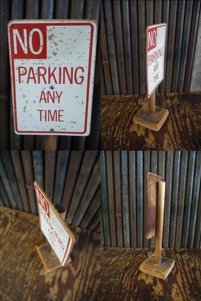 画像2: ビンテージ　NO　PARKING　ANY　TIME　ロードサインオブジェ