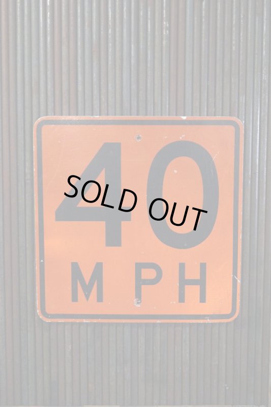 画像1: USA　４０　MPH　ロードサイン (1)